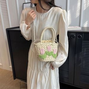 Bolso de paja colorido, bolsos de mimbre, bolso de paja tipo maleta, bolsas de mano grises, bolsa de mano grande, cestas de paja de plástico - Product Image 3