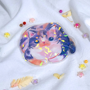 Custom Holographic PET Stickers Single Piece Laser Film Coating Any Shape Size for Water Bottle Laptop Skateboard Decoration