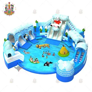 Worldwide Popular Large Snowman Theme Slide Water Entertainment Park Kids Water Amusement Park