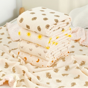 ผ้าห่มผ้าฝ้ายสำหรับโซฟา4ชั้นผ้าโปร่งระบายอากาศได้ทุกฤดูผ้าห่มนุ่มและน้ำหนักเบาผ้ามัสลินสีขาว - Product Image 6