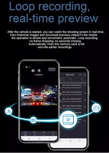 Cámara de Coche Oculta con Doble Lente, Sin Pantalla, WiFi, 1080P 4K, Aplicación Dedicada, Sensor G, Grabador de Conducción, Visión Nocturna - Product Image 4