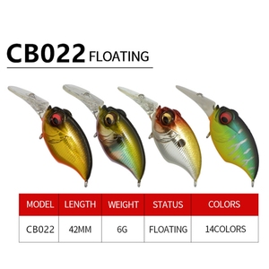 Top Right CB022 42mm 6g <strong>Crankbaits</strong> Crankbait for <strong>Bass</strong> Fishing Lure Griffon Bait Jerkbait - Product Image 5