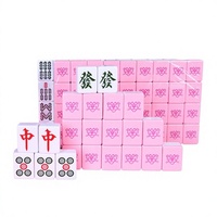 Table de Mahjong en Mélamine Entièrement Automatique pour Quatre Joueurs, Style Dessin Animé Rose Mignon, Grande Taille, pour Usage Domestique, Ensemble Mécanique