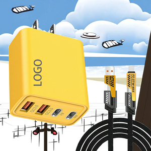 EU/US/<strong>UK</strong> <strong>Plug</strong> 4 Ports <strong>USB</strong> Mobile Phone Fast Charger Type C 10W Travel Adapter PD Wall Charger Set with Cable Electric Devices - Product Image 6