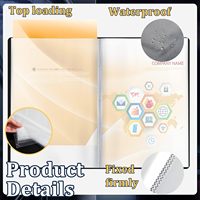Carpeta Portafolio A2 con Fundas de Plástico, Carpeta con 30 Protectores de Hojas Transparentes, Carpeta Portafolio para Obras de Arte, Protector de Pósteres