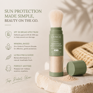 Private Label Vegan Broad Spectrum UVA UVB Protection <strong>SPF</strong> 50 Mineral Sunscreen <strong>Powder</strong> With Brush for Sensitive Manufacturer - Product Image 3