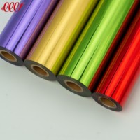 Rouleaux de feuille à estamper à chaud prêts à être expédiés, feuille argentée pour emballage de boîtes, estampage à chaud, feuille métallisée, papier holographique