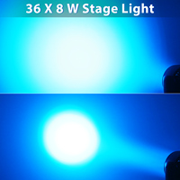 Projecteur LED Moving Head Wash Zoom 36x18W RGBW pour scène, effet de teinture 4-en-1, contrôleur DMX, écran tactile HD, professionnel pour mariage et DJ