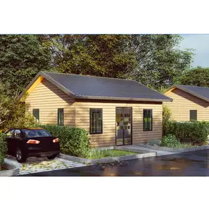 Perlengkapan rumah seluler portabel lipat bahan hijau/Rumah diproduksi dengan rangka baja pengukur cahaya rumah clayton