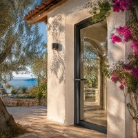 Porte battante en aluminium à cadre ultra-fin BOCHARM, profil mince, porte en verre trempé pour balcon, cuisine, usage domestique moderne