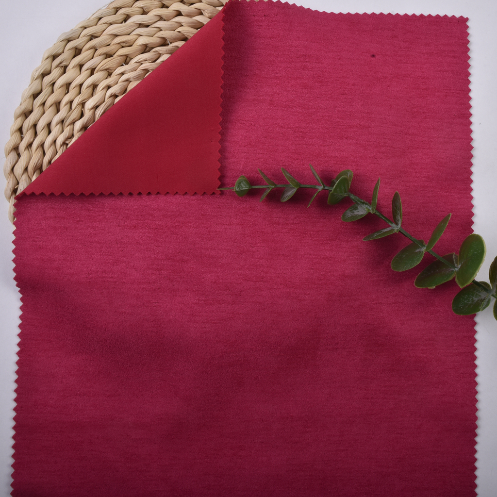 High Quality 95%Polyester 5%Spandex 350GSM Suede Slub Stretch Skin-friendly Knit Fabric For Sweatshirt