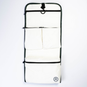 Nouveau sac de rangement cosmétique de voyage soigneusement conçu en polyester trousse de toilette fermeture éclair avec logo personnalisé PU PVC tissu exportation - Product Image 4