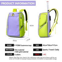 Sac de sport tendance pour activités de plein air, sac à dos de pickleball et padel, sac à raquettes personnalisé pour pickleball, badminton et tennis