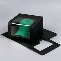 Boîte cadeau avec fenêtre transparente et logo personnalisé, boîte en papier pliable adaptée aux chapeaux, bonbons, bijoux, etc.