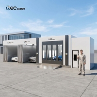 Système d'extinction d'incendie professionnel pour cabine de peinture automobile avec éclairage LED, multi-tension et intérieur en acier inoxydable pour la peinture automobile