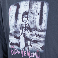 T-shirt ample à manches longues TOPSHOW pour homme, style vintage délavé noir, ourlet brut, streetwear décontracté