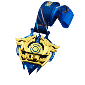 Medaglia Moderna Antica per Maratona in Lega di Zinco, Placcata in Oro, Argento e Bronzo, con Stampa Tipografica Musicale e Croce - Product Image 4