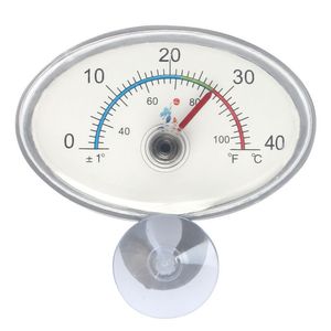 Thermomètre à eau pour aquarium, pointeur ovale avec ventouse pour la surveillance de la température du réservoir de poissons et des tortues - Product Image 1