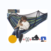 Hamac en nylon avec moustiquaire pour 1 personne, 270x140cm, toutes saisons, pour le camping en plein air, livraison d'usine Woqi