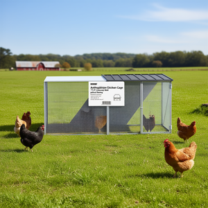 Jaula para Pollos Antracita 79.9x38.6x35.4 de Acero Galvanizado para Alojamiento de Animales - Product Image 2