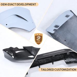 Kit carrosserie de pare-chocs arrière en carbone sec 3K, compatible <span class=keywords><strong>Aston</strong></span> <span class=keywords><strong>Martin</strong></span> DBX 707, style diffuseur arrière, embouts d'échappement, grilles - Product Image 2