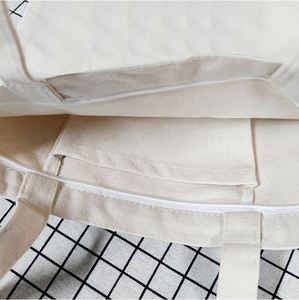 Sac fourre-tout en toile personnalisé à faible MOQ, sac fourre-tout de luxe en toile pour le shopping, personnalisation DIY - Product Image 6