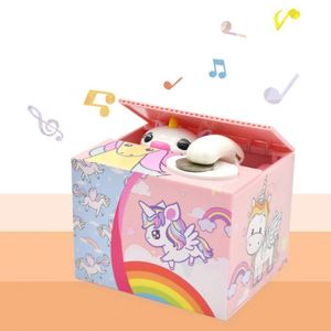 Tirelire musicale électronique en plastique licorne pour enfants 2020 avec détection de vol - Product Image 2