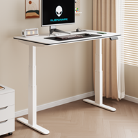 Bureau debout électrique réglable en hauteur à double moteur, poste de travail assis-debout pour la maison, le bureau et le gaming, table à hauteur réglable