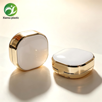 Boîtier carré doré OEM/ODM pour fond de teint BB crème à coussin d'air, emballage cosmétique vide en plastique personnalisé en gros