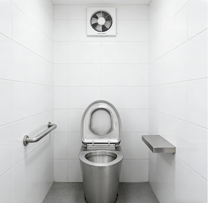 Sanitário Sem Caixa de Água com Tampa de Aço Inoxidável, Tipo P-trap e S-trap - Product Image 1