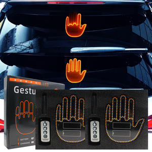 Funny Middle Finger Gesture Light pour voitures Remote Road <span class=keywords><strong>Rage</strong></span> Signs Car Finger Accessory - Product Image 5