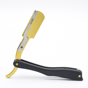 Afeitadora manual con mango de madera roja para hombre, maquinilla de afeitar profesional para peluquero, cuchilla de cambio, nuevo - Product Image 4