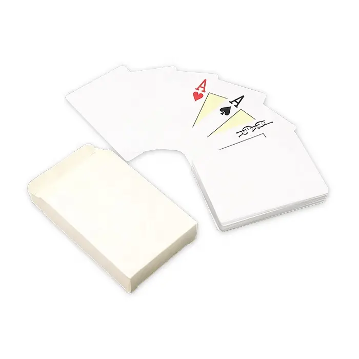 Пользовательские ПВХ водонепроницаемые печатные пластиковые сублимационные пустые игральные карты