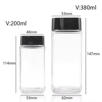 Échantillon gratuit 200ml 380ml bocaux de stockage de café en verre scellés sous vide grains de café instantanés bocaux en verre bidon d'étanchéité