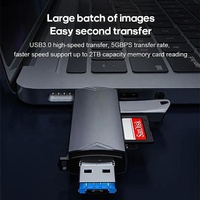 Lector de Tarjetas de Memoria USB 3.0 Multifunción OEM ODM Todo en Uno Tipo C Micro USB OTG, Adaptador Universal USB TF SD 6 en 1