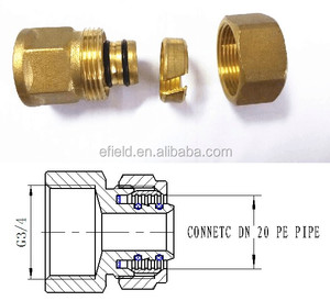 Normes australiennes COMME DZR raccords à compression en laiton pour pe composite al tuyau de gaz de pe - Product Image 1