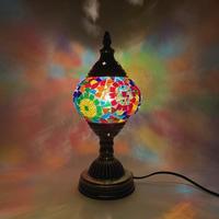 Lampe de chevet en verre mosaïque turque DIY design moderne fait à la main pour la famille enfants Couples batterie idée cadeau interactive
