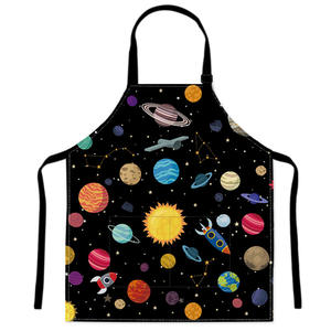 Promotional Cartoon <b>Apron</b> for Catering Custom Logo Space Pattern with Adjustable Buckle Kitchen <b>Apron</b> - Product Image 4