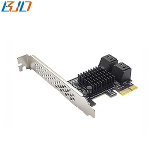 4 <span class=keywords><strong>SATA</strong></span> 3.0 7pin nối <span class=keywords><strong>PCIe</strong></span> X1 PCI-E <span class=keywords><strong>1X</strong></span> Adapter mở rộng riser thẻ 6Gbps asm1064 cho HDD Ổ đĩa cứng - Product Image 3
