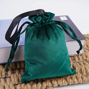 Wholesale Personalized LOGO Colors Reusable Storage Soft Pouch Packaging <b>Drawstring</b> Velvet Bags for Jewelry Gift - Product Image 5