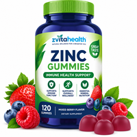 Gummies de zinc extra-fortes à marque privée 50 mg, formule personnalisée, emballage, suppléments alimentaires végétaliens pour le soutien immunitaire, OEM
