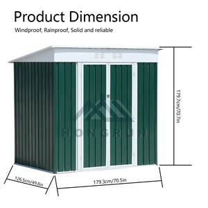 Hangars de stockage étanches en acier galvanisé sur mesure Abris de jardin en métal Rangement <span class=keywords><strong>extérieur</strong></span> pour vélos et outils dans le jardin - Product Image 5
