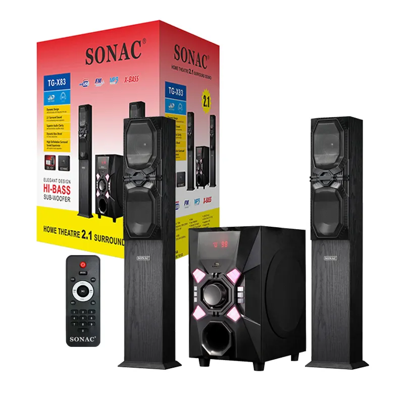 SONAC TG-X83 New home 18 inch pro speakers subwoofer 2.1 speakers portable subwoofer wireless power supply sound