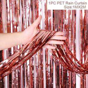 Vente chaude métallique <span class=keywords><strong>frange</strong></span> toile de fond clinquant chaîne feuille rideau porte pour mariage et fêtes d'anniversaire nouveauté prix usine - Product Image 3