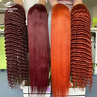 Lavish Beauty RTS - Peluca frontal de encaje HD pre-arrancada de 16 pulgadas, cabello humano virgen brasileño, cierre frontal de encaje