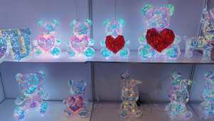 ไฟคริสตัลแอลอีดีรูปหัวใจหมีขนาด30ซม. สำหรับตกแต่งบ้านของขวัญแปลกใหม่น่ารักสำหรับวันวาเลนไทน์ปีใหม่ - Product Image 6