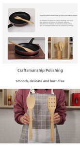 Espátula de Madera de Bambú Ecológica, Juego de Utensilios de Cocina - Product Image 5