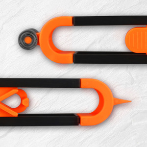 Regla de medición irregular, perfilador de elipses, regla de contorno para trabajar la madera, regla multifuncional de plástico con ruedas - Product Image 2