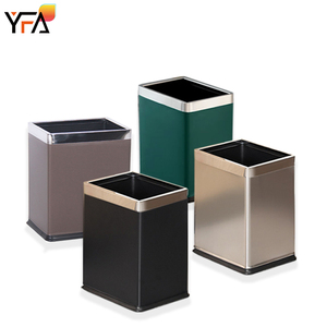 Household Stainless Steel Double Layer <strong>Square</strong> Trash <strong>Bin</strong> for Kitchen Bathroom Room Trash Can Dustbin - Product Image 1
