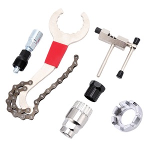 Yueli Bicycle Repair Tool <b>Kit</b> 4-Piece Steel Chain Remover Wrench Set With Tail Hook For Bike Maintenance - Product Image 4
